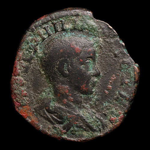 Rome, Emperor Philip II, AE Sestertius, Emperor in Military Attire Reverese - 244 to 246 CE - Roman Empire