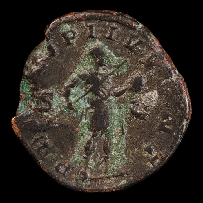 Rome, Emperor Philip II, AE Sestertius, Emperor in Military Attire Reverese - 244 to 246 CE - Roman Empire