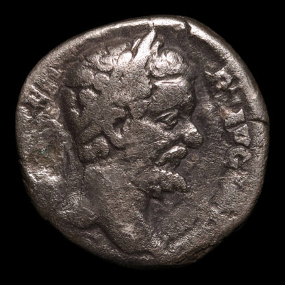 Rome, Emperor Septimius Severus, AR Denarius, Apollo (Major Greek God) - 194 to 195 CE - Roman Empire