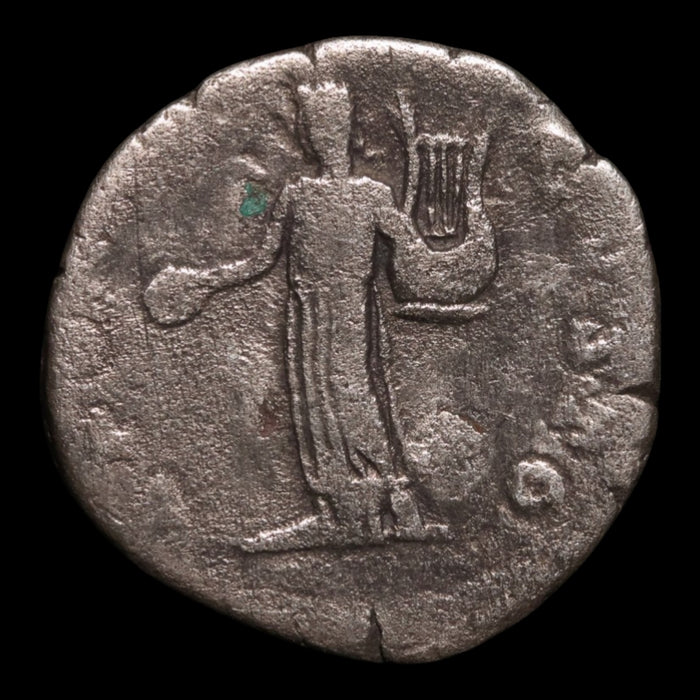 Rome, Emperor Septimius Severus, AR Denarius, Apollo (Major Greek God) - 194 to 195 CE - Roman Empire