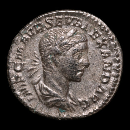 Rome, Emperor Severus Alexander, AR Denarius, Pax (Goddess of Peace) - 222 to 228 CE - Roman Empire