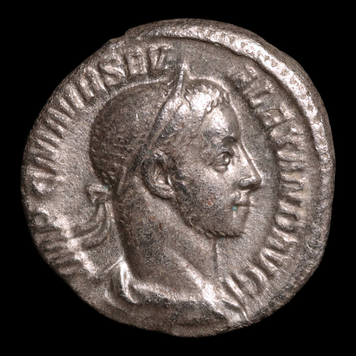 Rome, Emperor Severus Alexander, AR Denarius, Sacrifice Reverse - 227 CE - Roman Empire
