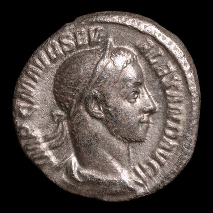 Rome, Emperor Severus Alexander, AR Denarius, Sacrifice Reverse - 227 CE - Roman Empire