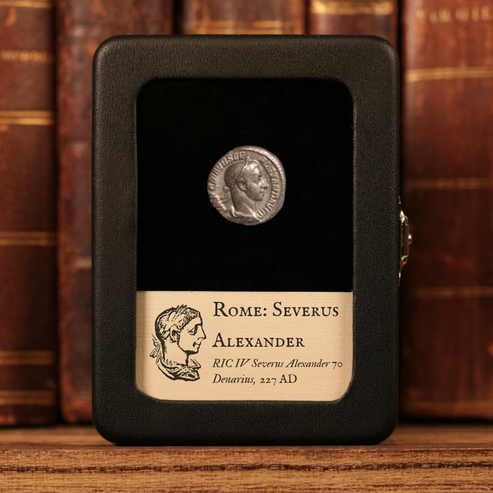 Rome, Emperor Severus Alexander, AR Denarius, Sacrifice Reverse - 227 CE - Roman Empire