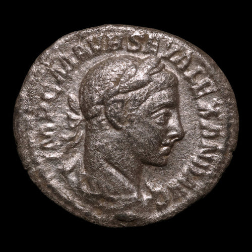 Rome, Emperor Severus Alexander, AR Denarius, Virtus (Deity of Bravery) - 222 to 228 CE - Roman Empire