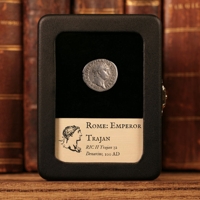 Rome, Emperor Trajan, AR Denarius, Abundantia (Goddess of Abundance) - 100 CE - Roman Empire