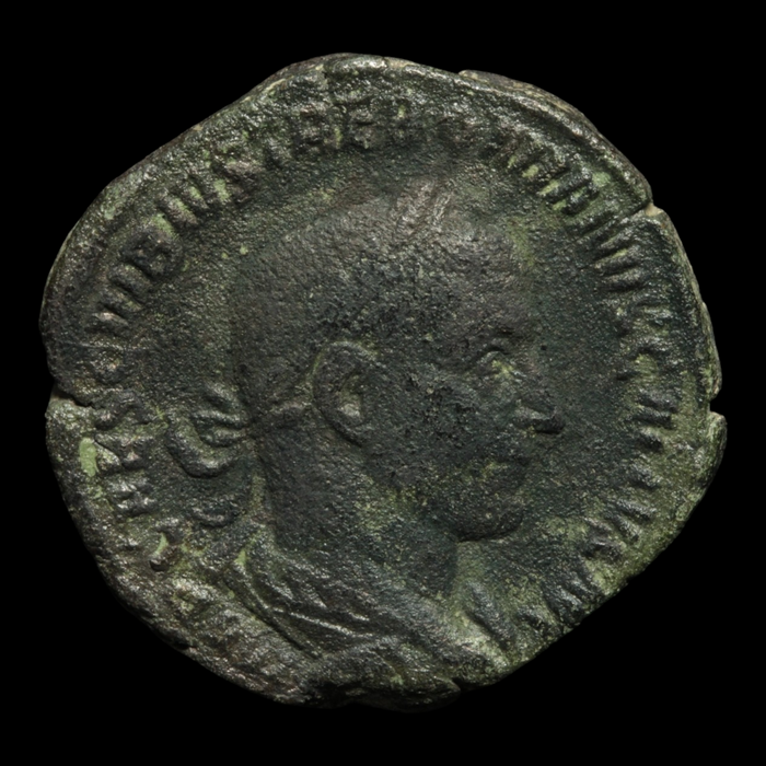 Rome, Emperor Trebonianus Gallus, Large Bronze (Sesterius) - 151 to 153 CE - Roman Empire