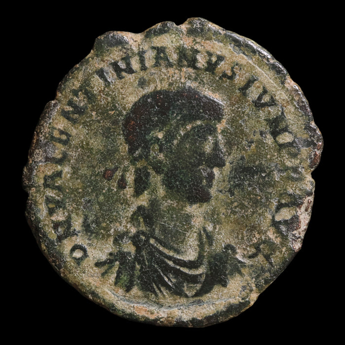 Rome, Emperor Valentinian II, AE2, Emperor With Kneeling Woman - 378 to 383 CE - Roman Empire