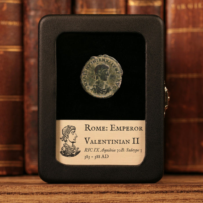 Rome, Emperor Valentinian II, AE2, Emperor With Kneeling Woman - 378 to 383 CE - Roman Empire