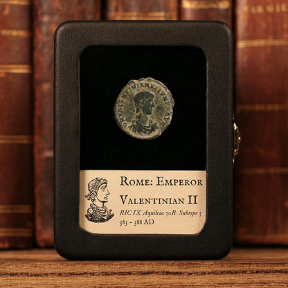 Rome, Emperor Valentinian II, AE2, Emperor With Kneeling Woman - 378 to 383 CE - Roman Empire