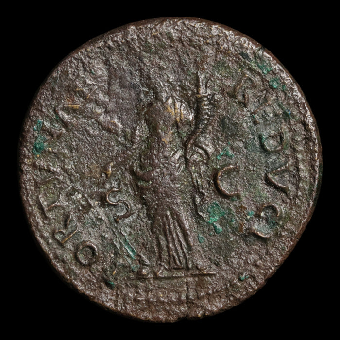 Rome, Emperor Vespasian, AE Dupondius, Fortuna (Goddess or Fortune)  - 77 to 78 CE - Roman Empire