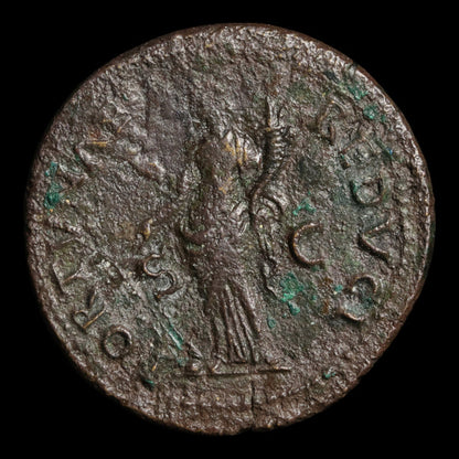 Rome, Emperor Vespasian, AE Dupondius, Fortuna (Goddess or Fortune)  - 77 to 78 CE - Roman Empire