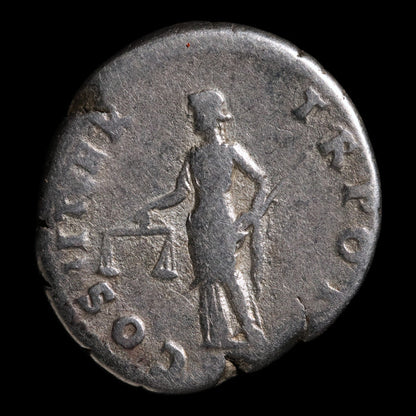 Rome, Emperor Vespasian, AR Denarius, Aequitas (Justice) - 70 CE - Roman Empire
