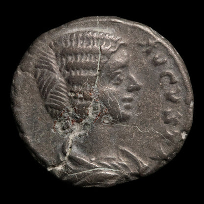 Rome, Empress Julia Domna, AR Denarius, Juno (Goddess of Marriage) - 196 to 202 CE - Roman Empire