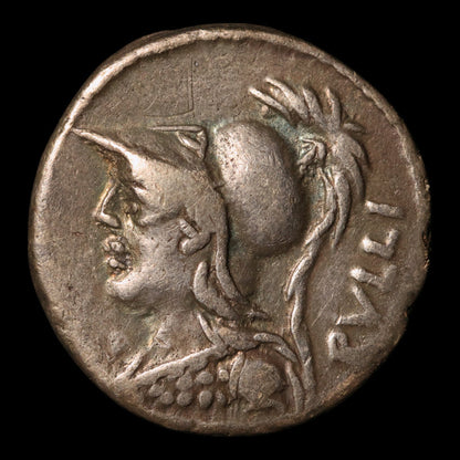 Rome, P. Servilius Rullus, AR Denarius, Minerva & Victory - 100 BCE - Roman Republic