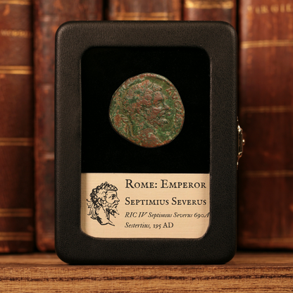 Rome, Septimius Severus, Large AE Sestertius, Two Captives Reverse - 195 CE - Roman Empire