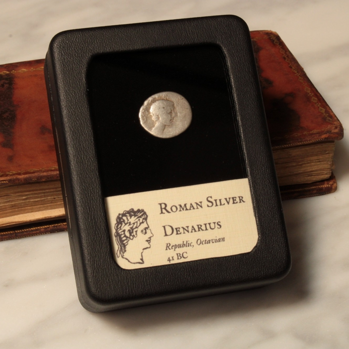 Rome, Silver Denarius, Augustus (Octavian) - 41 BCE - Roman Republic