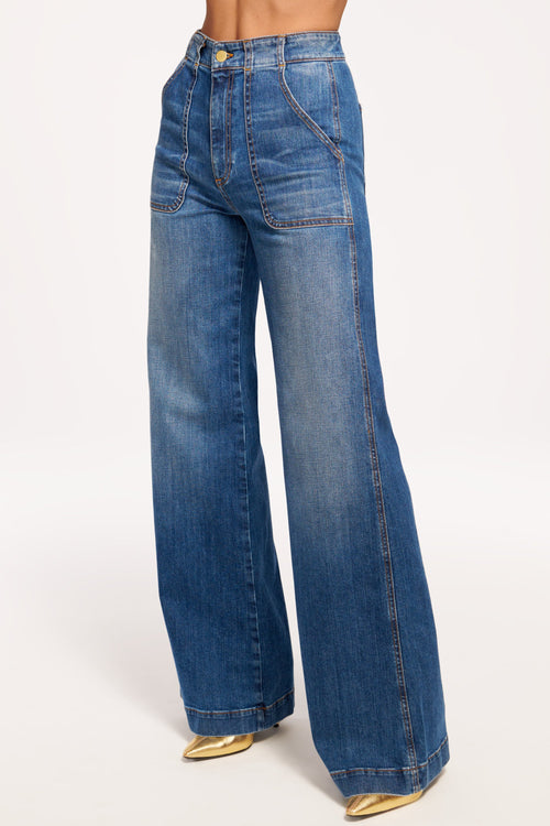 Theodora High-Rise Wide Leg Jean | MEDIUM WASH