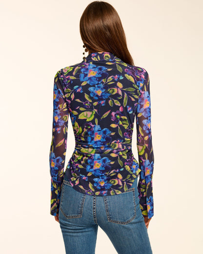 Talisa Mesh Long Sleeve Button Down Top