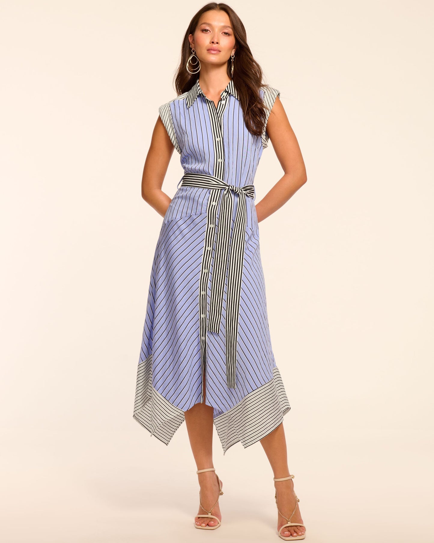 Vivienne Button Down Sleeveless Midi Dress