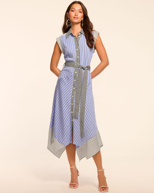 Vivienne Button Down Sleeveless Midi Dress
