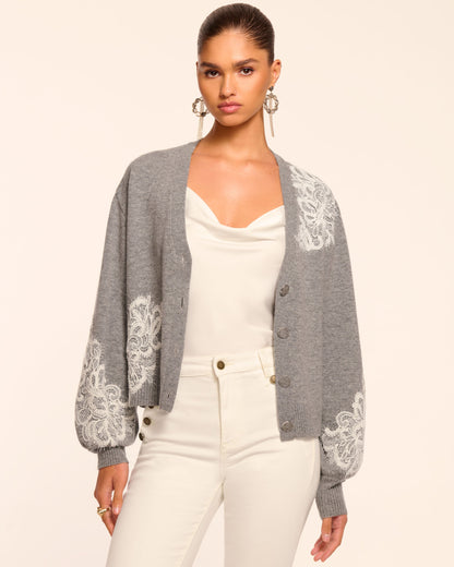 Perry Wool Embellished Cardigan Sweater