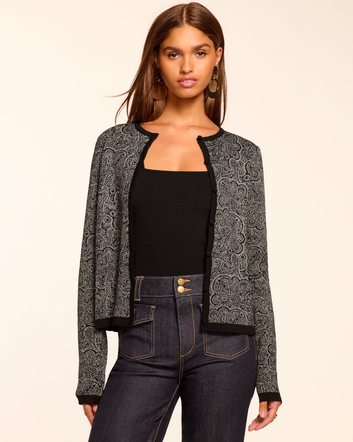 Tricia Metallic Cardigan Sweater