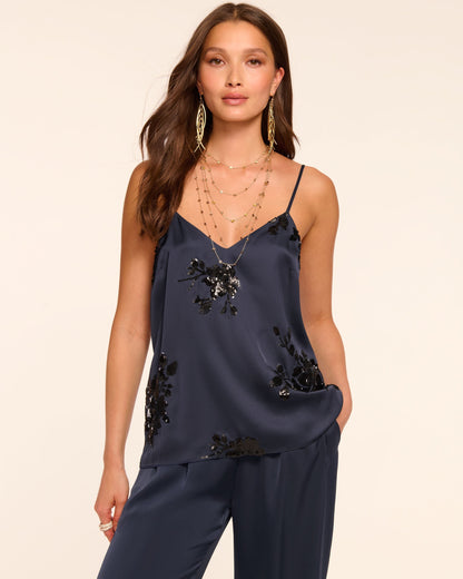 Sandra V-Neck Embellished Tank Top