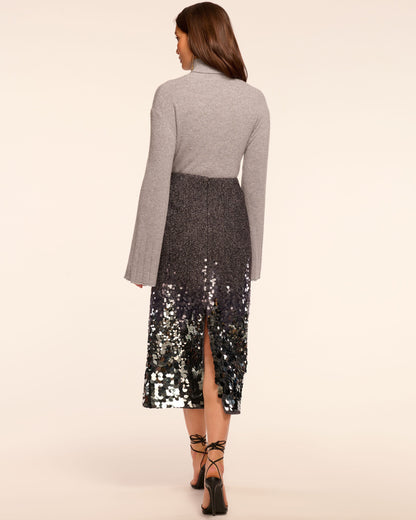 Peter Wool Blend Embellished Midi Skirt