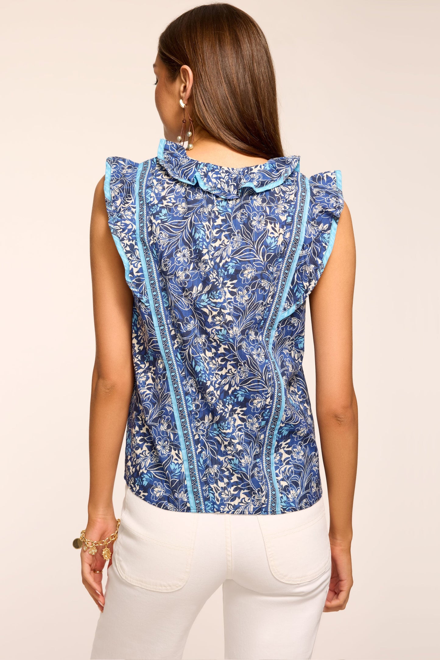 Samson Printed Cotton Sleeveless Top