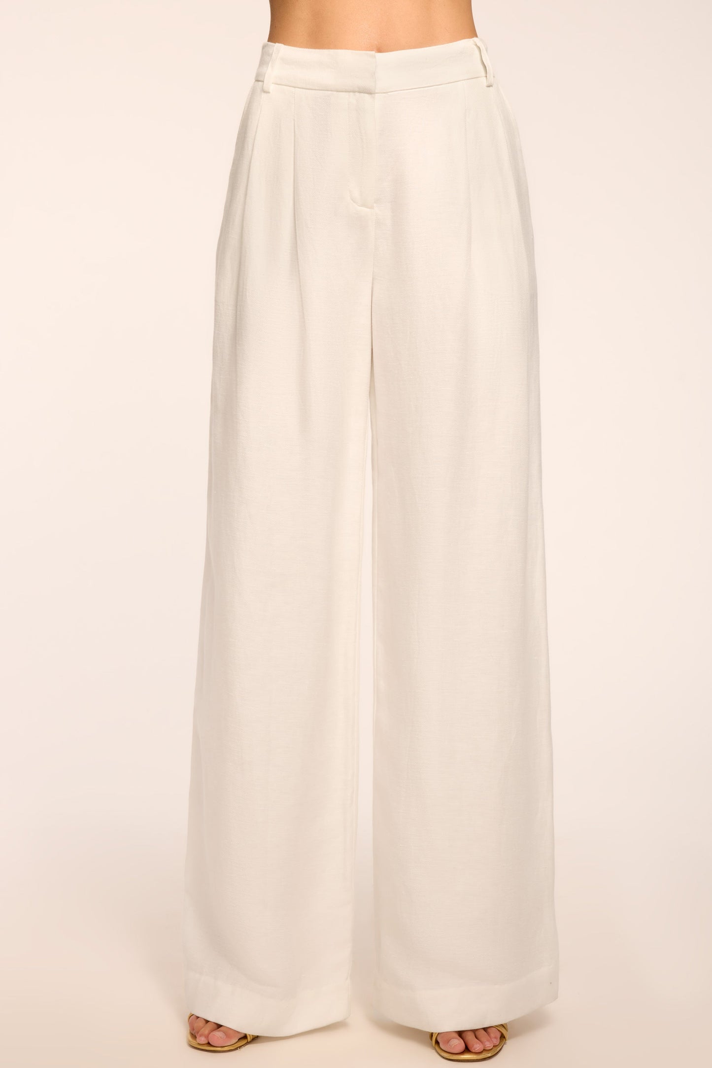 Oscar Textured Linen Pant | WHITE LINEN