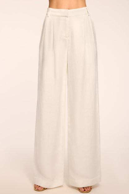 Oscar Textured Linen Pant | WHITE LINEN