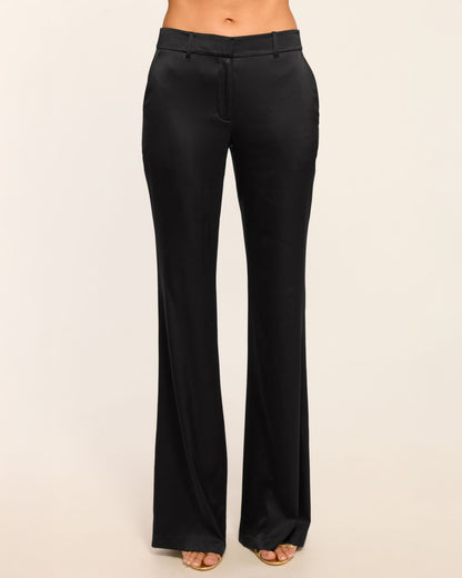 Vivienne Silk Flare Pant | BLACK