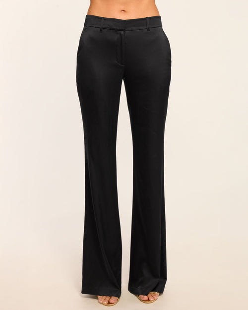 Vivienne Silk Flare Pant | BLACK