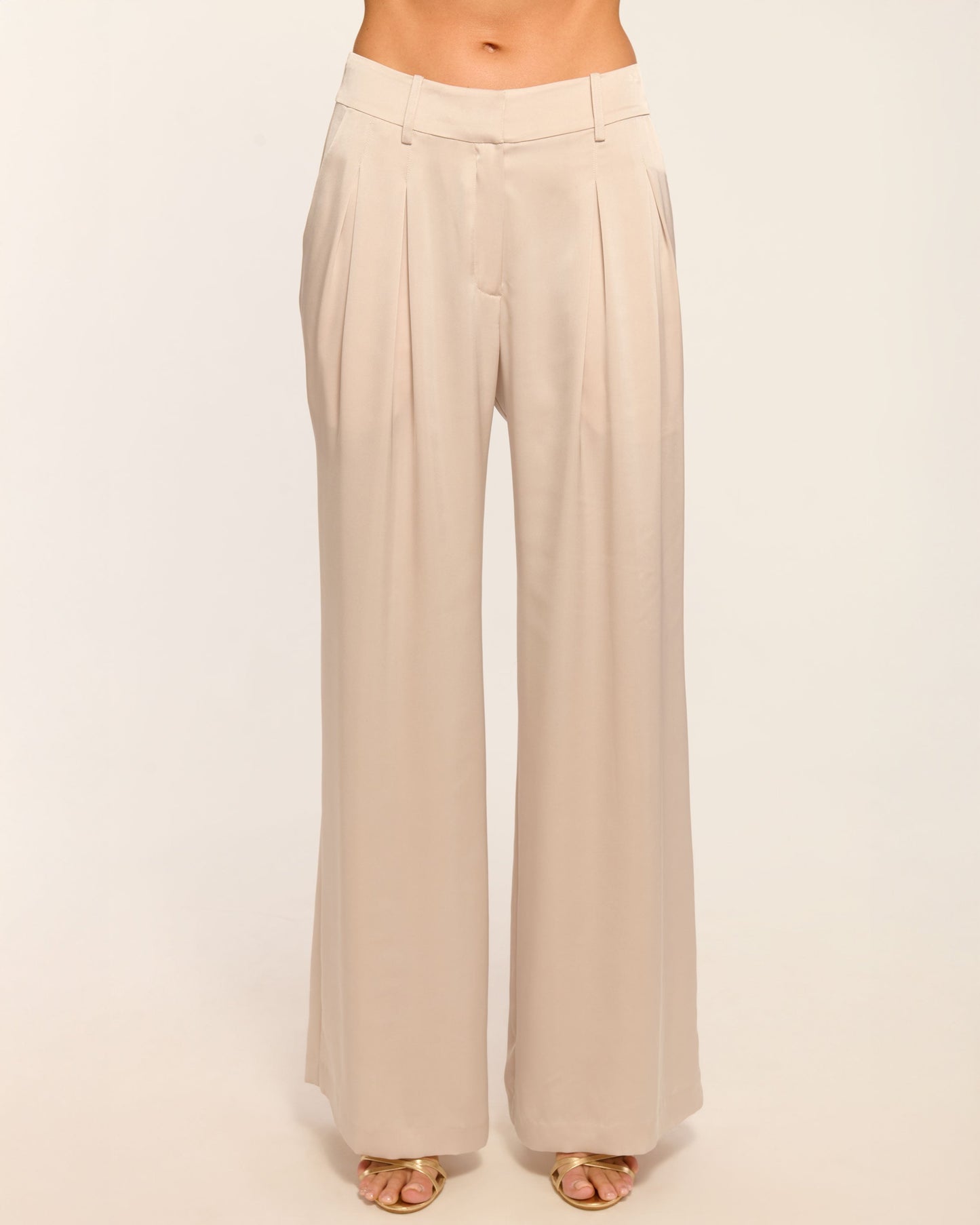 Oscar Pleated Wide Leg Pant