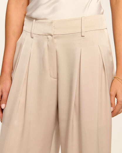 Oscar Pleated Wide Leg Pant