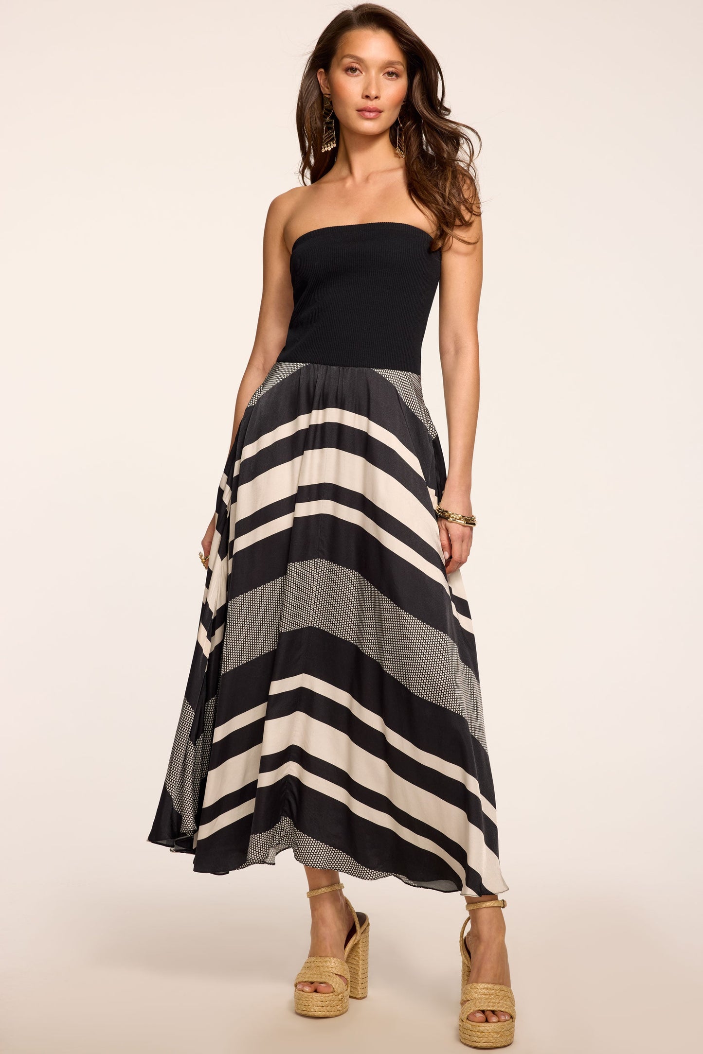 Oakley Printed Combo Knit Midi Dress