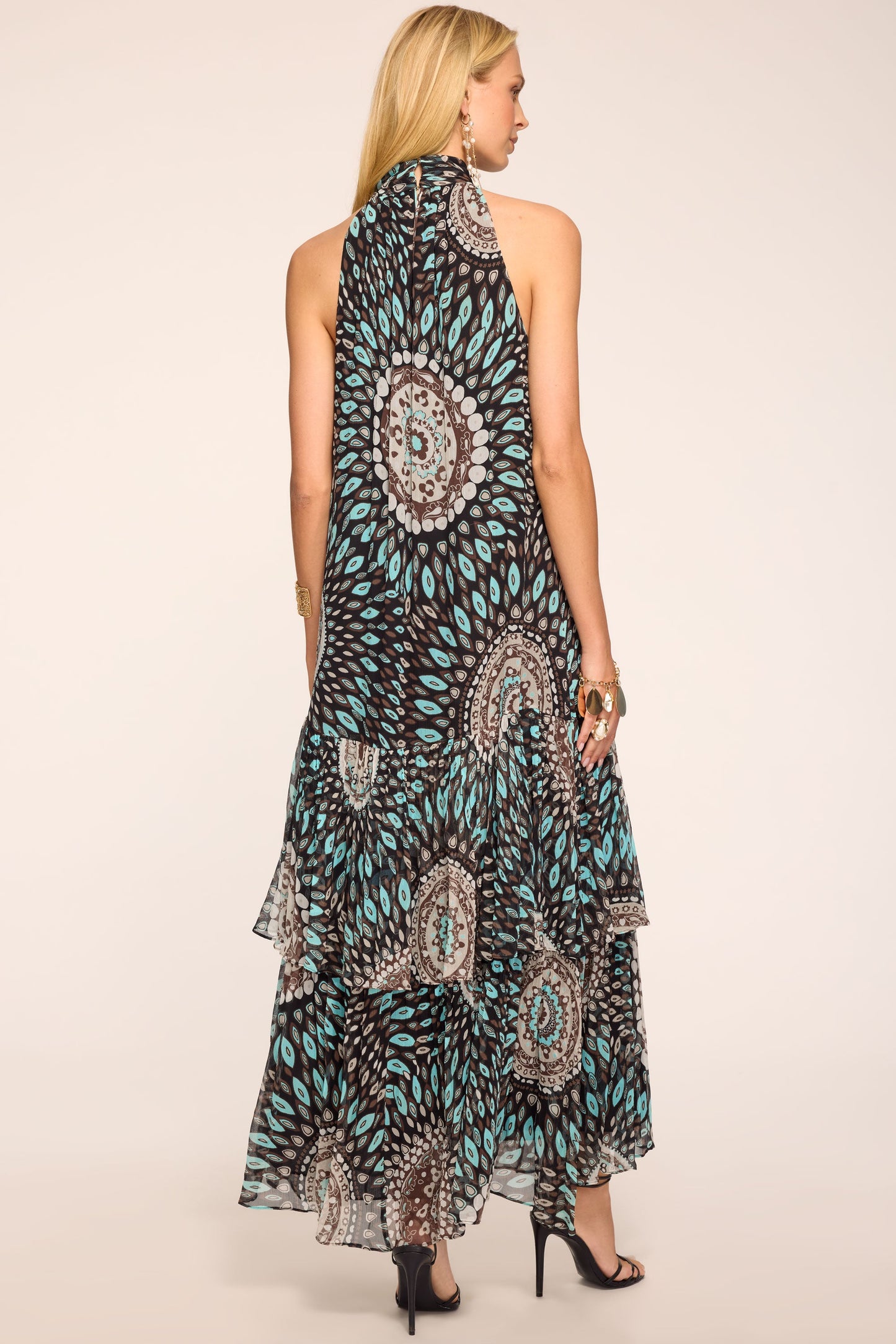 River Printed Silk Maxi Dress