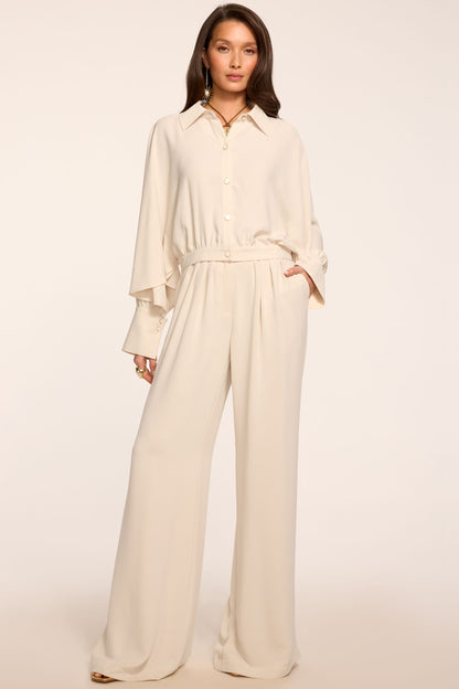 Yasmine Wide Leg Pleated Pant