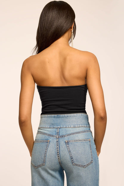 Raya Solid Jersey Tube Top | BLACK