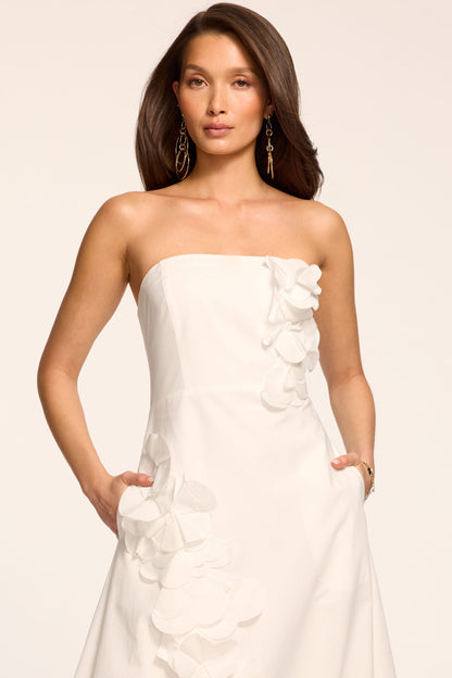 Zaria Embellished Strapless Midi Dress