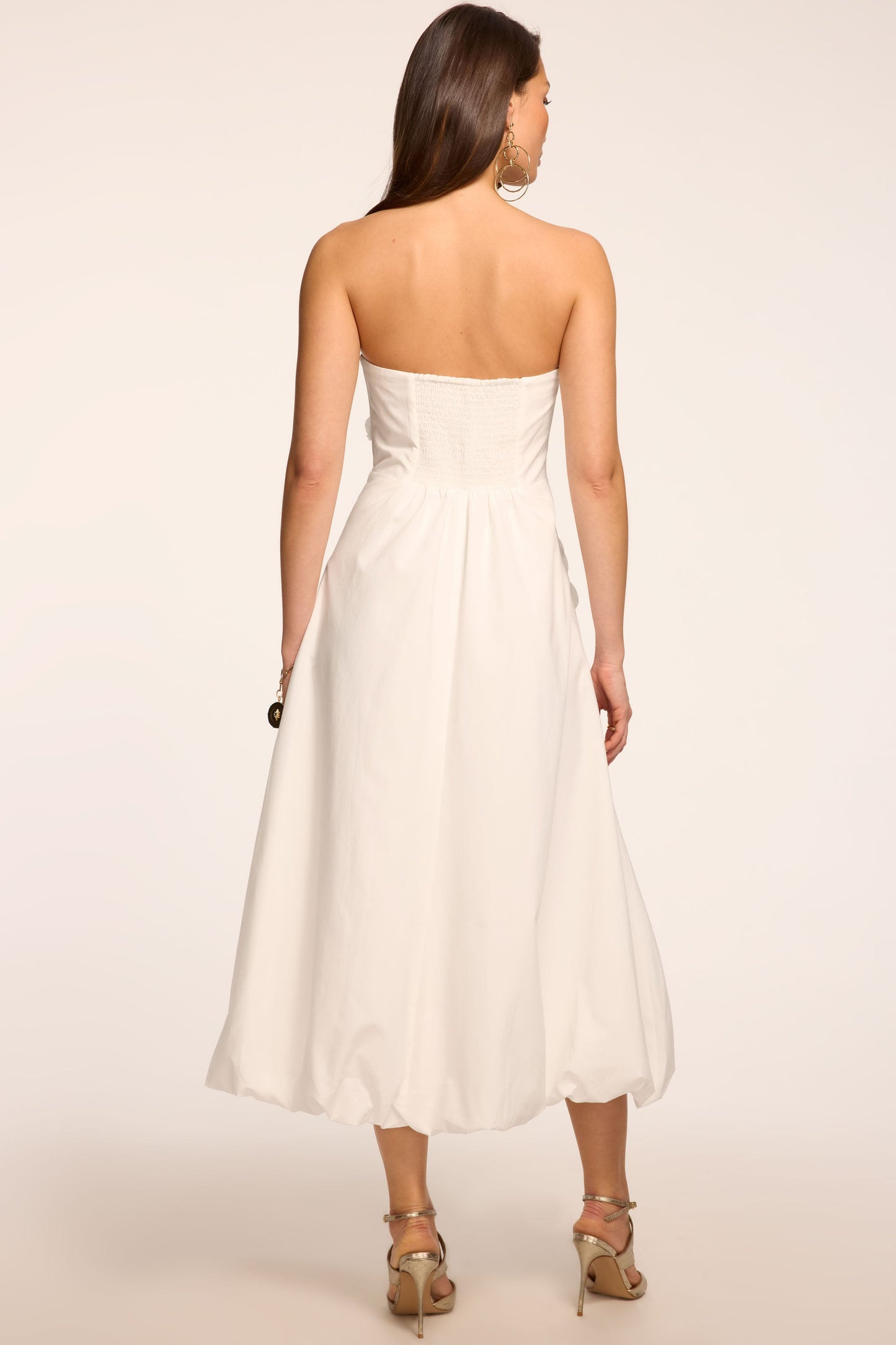 Zaria Embellished Strapless Midi Dress