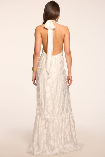 Zelda Printed Halter Maxi Dress