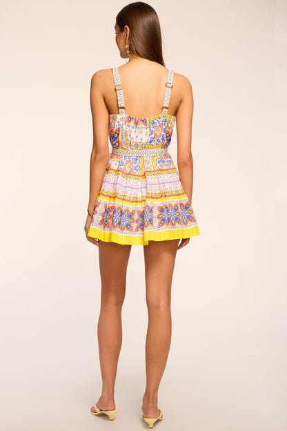 Ocean Cotton Printed Mini Dress