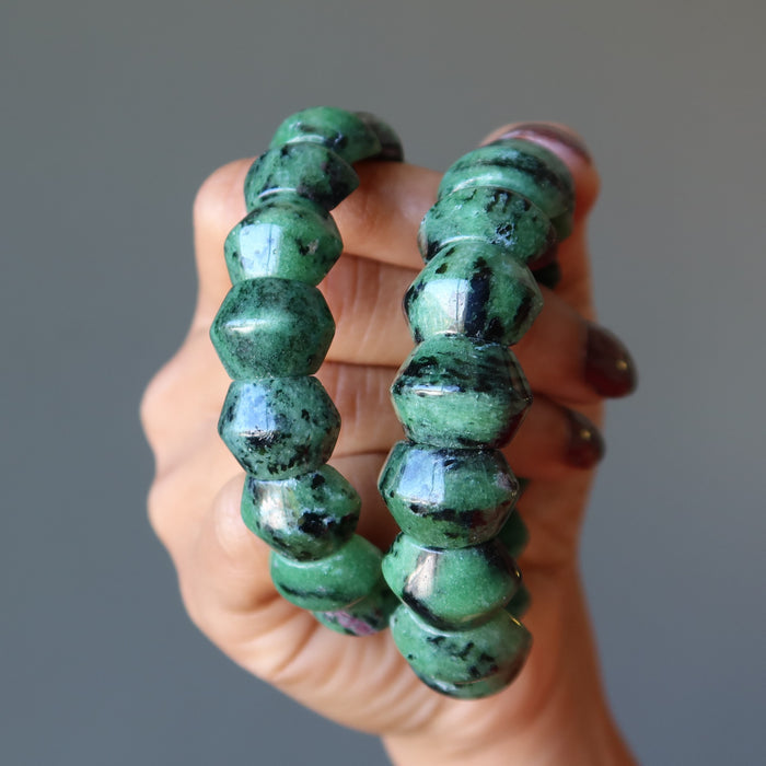 Ruby Zoisite Bracelet Delicious Arm Candy Crystal