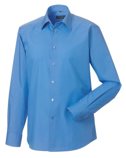 Russell collection men’s long sleeved corporate poplin shirt-924m