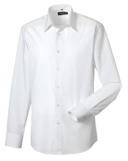 Russell collection men’s long sleeved corporate poplin shirt-924m