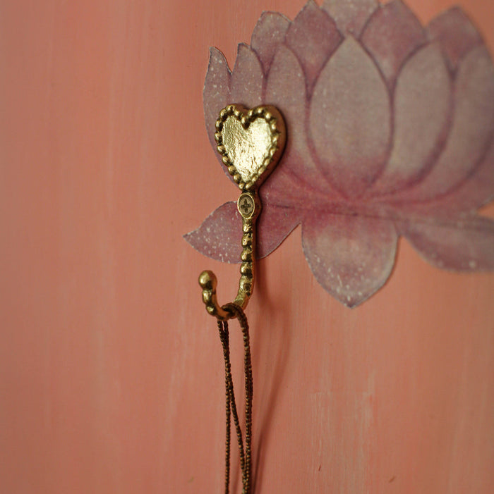 Saachi Heart Hook - Recycled Brass
