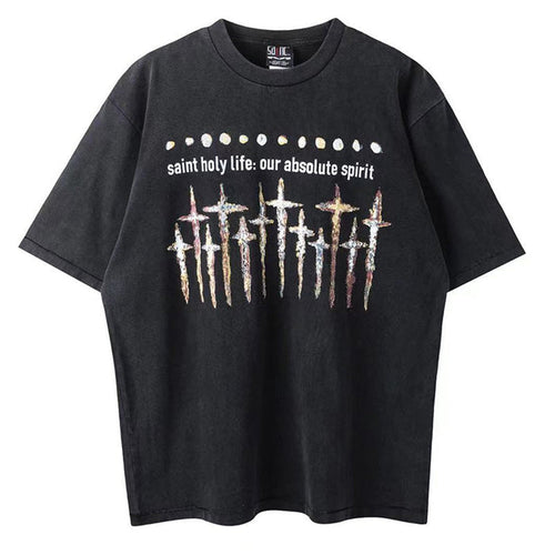 SAINT MICHAEL God Short Sleeve T-Shirt