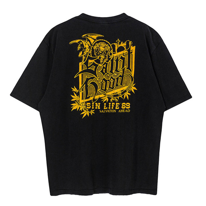 Saint Michael Letter Printed T-shirt T-Shirt